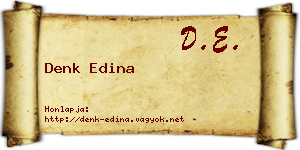 Denk Edina névjegykártya